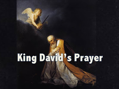King David praying