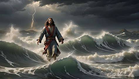 Jesus walks on water