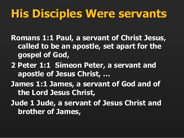 Disciples as servants