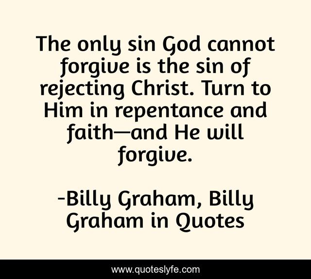 the only sin God cannot forgive