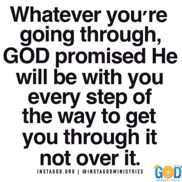 God will get us through it