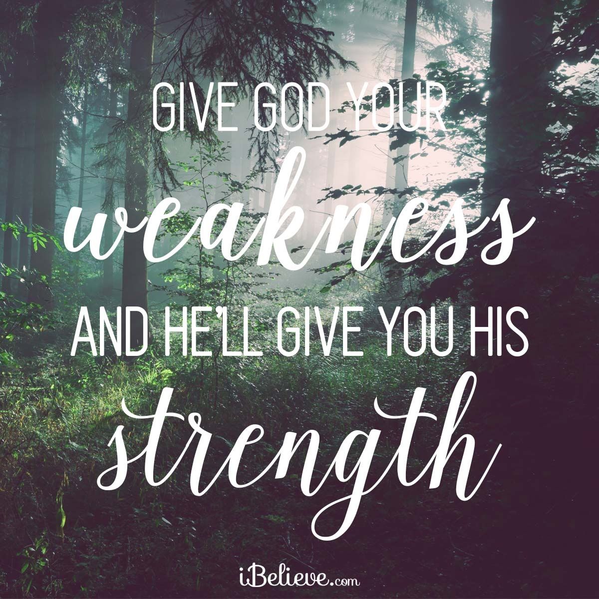 God's strength is fulfilled in our weakness