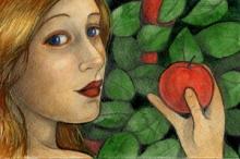Eve, Satan, Apple