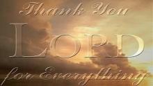Thank you Lord