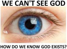 We can't see God