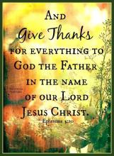 Give thanks to God