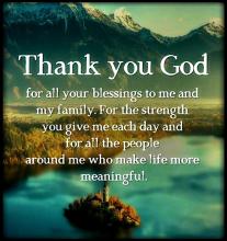 Thank you for your blessings on me
